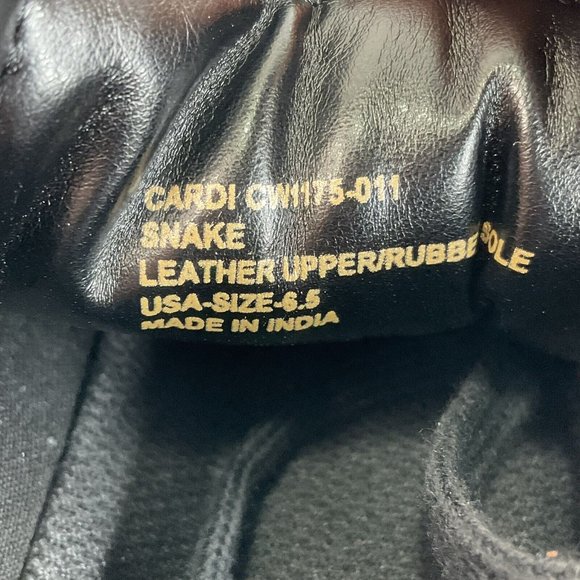 Crevo Cardi Snake Sneakers Shoes Womens Size 6.5 Black Off White CW1175-011 Nwt - Picture 8 of 8